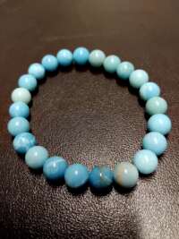 Bracelet larimar perle de 6mm