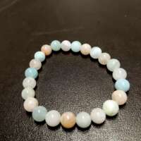 Bracelet morganite perle de 6mm
