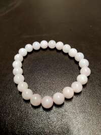 Bracelet quartz rose perles de 6mm