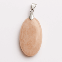 Pendentif Amazonite Pêche - Pierre Naturelle et Monture Argentée
