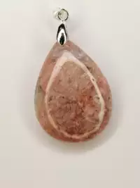 Pendentif en agate fleur naturelle Bijou en agate fleur avec motifs floraux Pendentif lithothérapie agate fleur