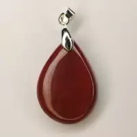 Pendentif en jaspe rouge naturel Bijou en pierre d’ancrage jaspe rouge Pendentif lithothérapie jaspe rouge