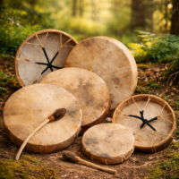 tambour en cuir de chèvre