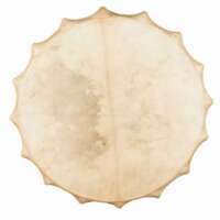 Tambour chamanique sibérien 58 cm en peau de chèvre naturelle – face de frappe